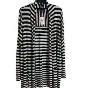 NWT Lane Bryant Stripe Long Line Open front sweater - size 22/24
